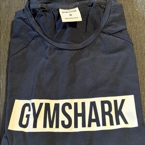 Gymshark Dark Blue Tee with White Logo